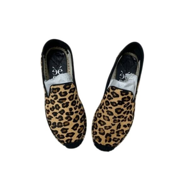 Elysess Leopard Print Espadrille Flats - Picture 3 of 6